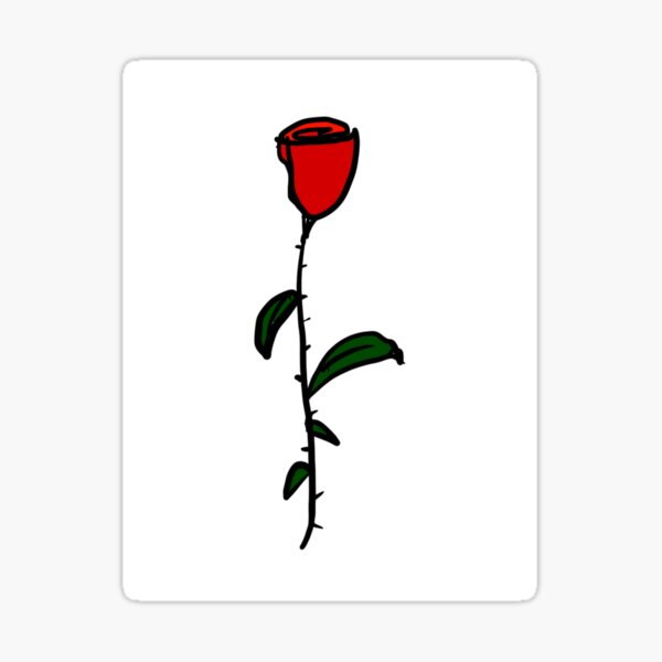 single red rose Sticker