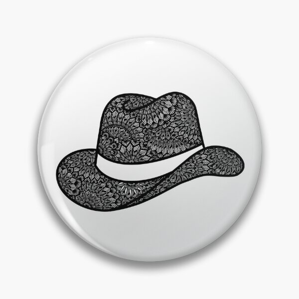 Artikelvorschau, Cowboyhut Aufkleber Zentangle Art Mandala Art Country Art entworfen und verkauft von lucysbohodesign.