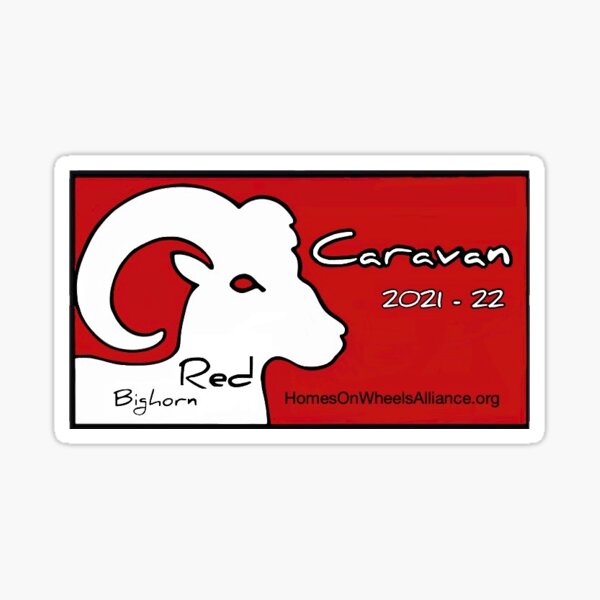 Red Bighorn Caravan Sticker