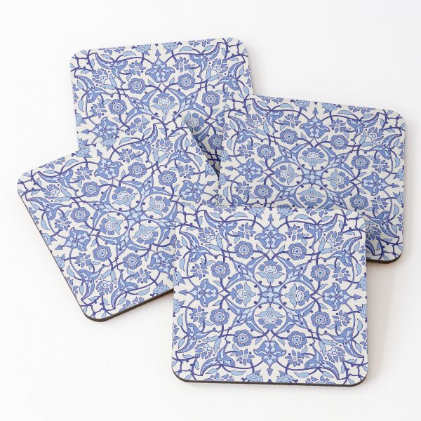 Item preview, Abstract Antique Blue and White Floral Pattern designed and sold by silviaol.