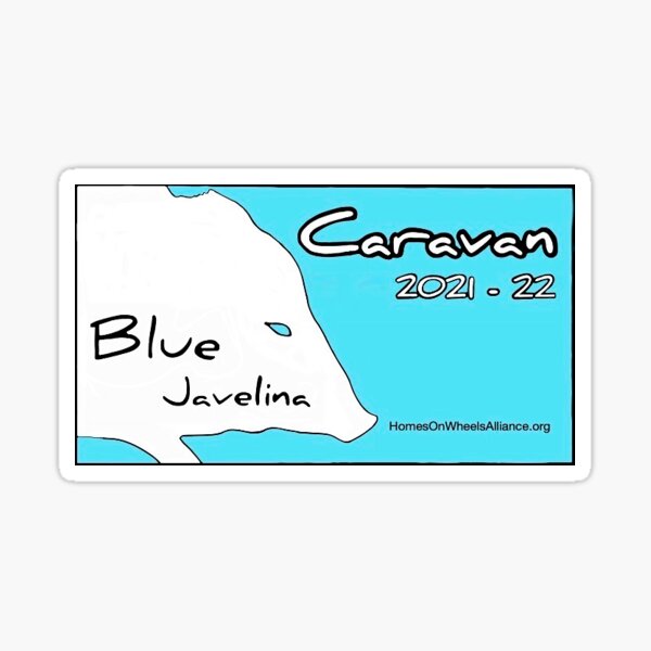Blue Javelina Caravan Sticker