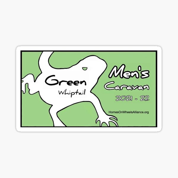 Men's Green Whiptail Caravan Sticker