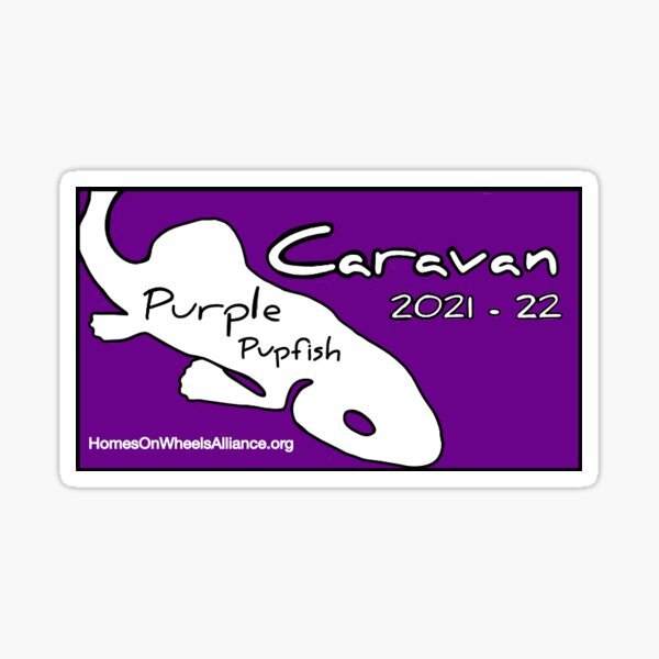 Purple Pupfish Caravan Sticker