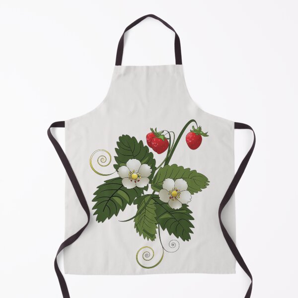Item preview, Abstract Red Strawberries, Leaves and Strawberry Flowers designed and sold by silviaol.
