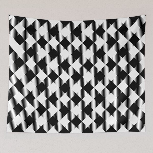 Item preview, Diagonal Black and White Buffalo Plaid designed and sold by SocialAtrophy.