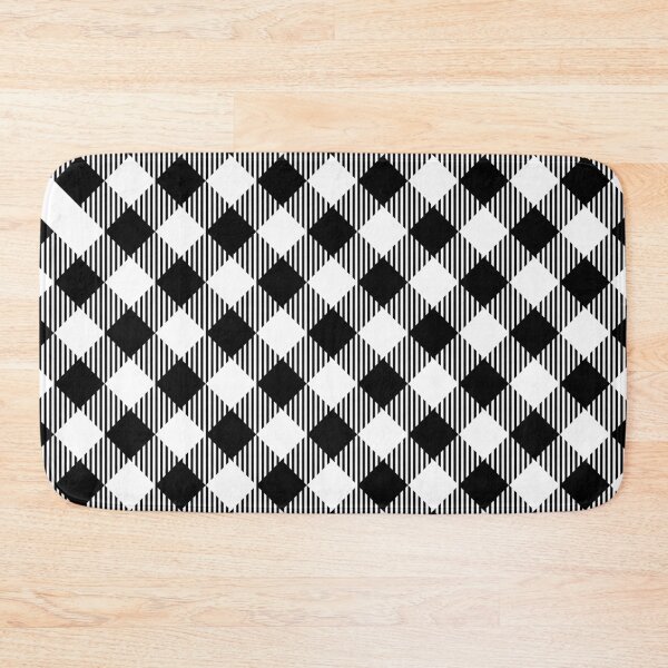 Item preview, Diagonal Black and White Buffalo Plaid designed and sold by SocialAtrophy.