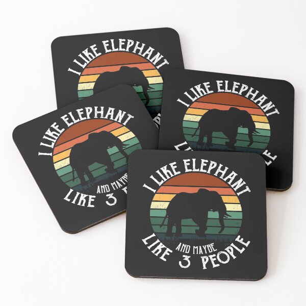 Item preview, Elephant Retro Style Vintage I Like Elephants and Maybe Like 3 People Animal Lover designed and sold by Dolphin Graphic.