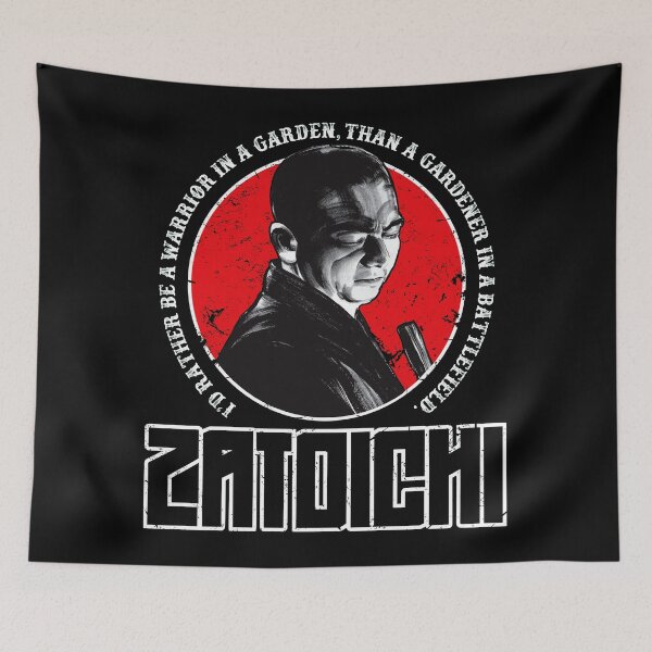 Item preview, Zatoichi Warrior In A Garden Quote designed and sold by karatepanda.