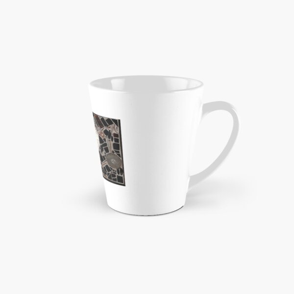 Steampunk Heart White on Black Tall Mug