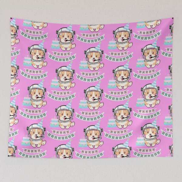 Item preview, Happy birthday Space Corgi - The Cool Astronaut Puppy! designed and sold by LukjanovArt.