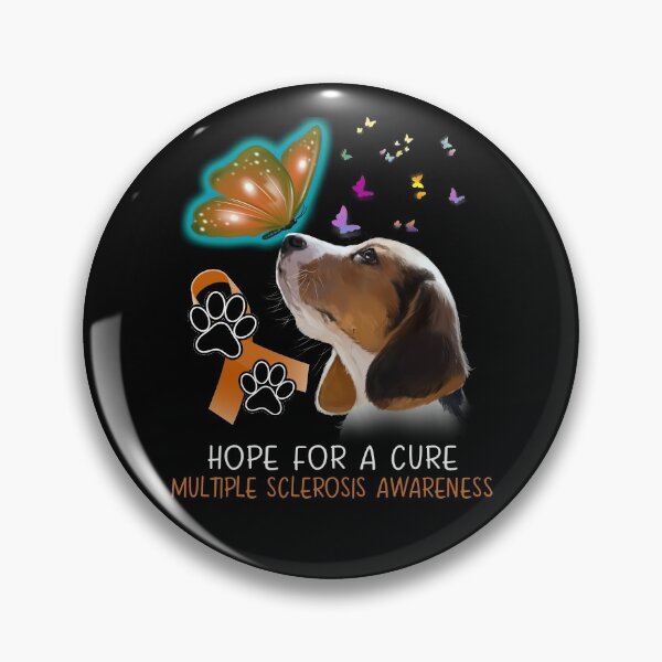 Vista previa del artículo con la obra «Beagle Hope For A Cure Conciencia sobre la esclerosis múltiple», diseñado y vendido por Grooffos.