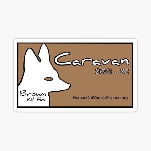 Brown Kit Fox Caravan Sticker