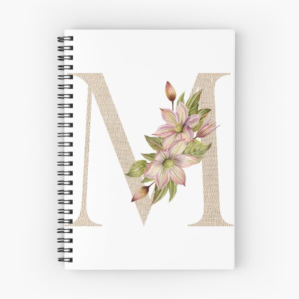 Item preview, Vintage Beige Letter M With Abstract Flowers and Leaves. Floral Letter M designed and sold by silviaol.