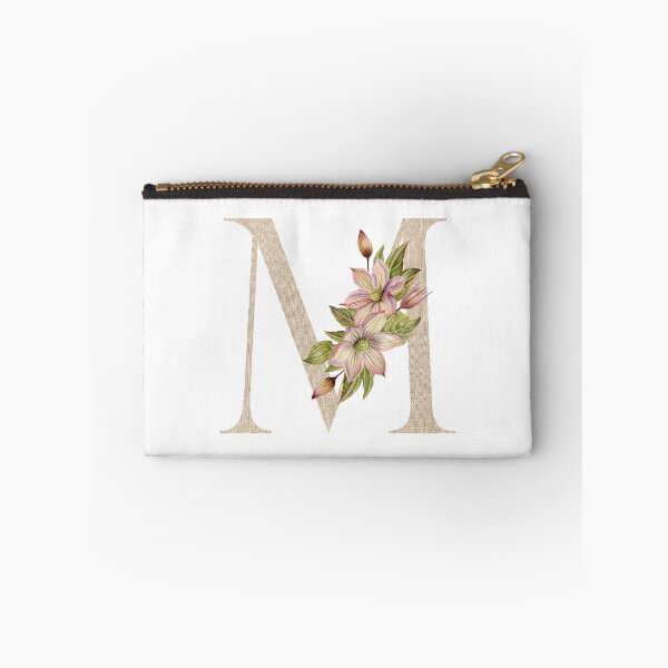 Item preview, Vintage Beige Letter M With Abstract Flowers and Leaves. Floral Letter M designed and sold by silviaol.