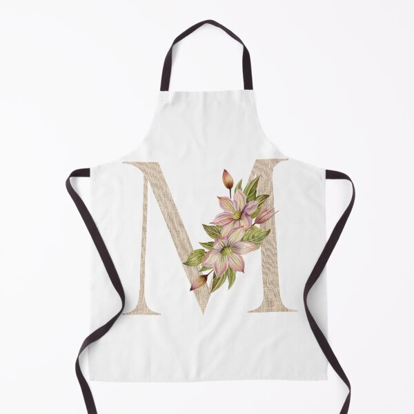 Item preview, Vintage Beige Letter M With Abstract Flowers and Leaves. Floral Letter M designed and sold by silviaol.