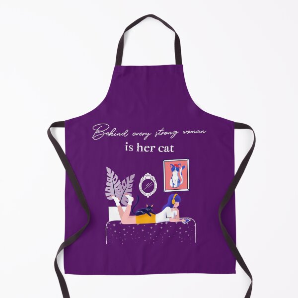 Item preview, behind every strong woman is her cat designed and sold by SuperiorPrints.