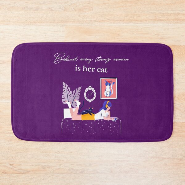 Item preview, behind every strong woman is her cat designed and sold by SuperiorPrints.