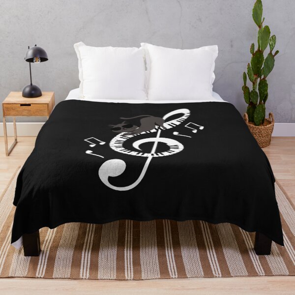 Item preview, Funny Cat Playing Piano in Note Clef designed and sold by AmeliaStore1.