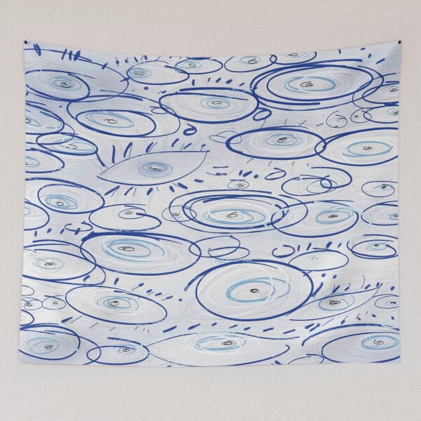 Item preview, evil eye,3,turkish,greek,balkan,protection,design,blue,cute,pattern,decor,modern,sketch,drawing,gift,nazar,persian,wall,poster,artwork designed and sold by spacesbydee.