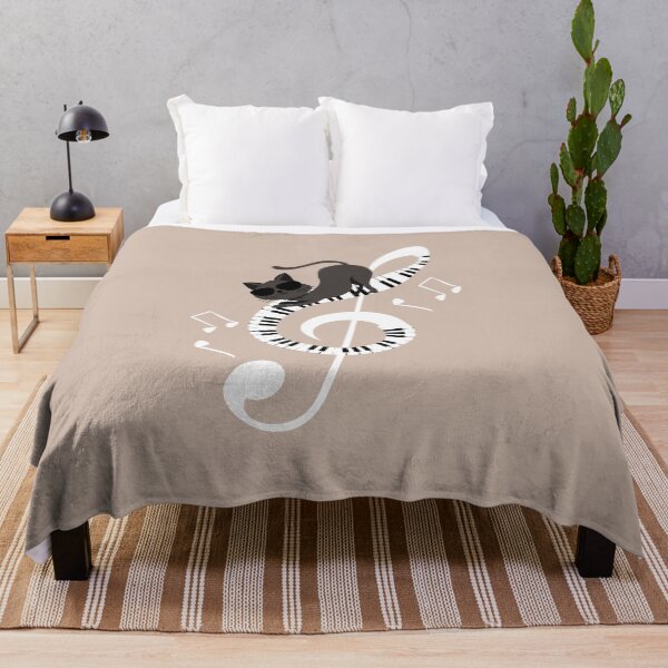 Item preview, Funny Cat Playing Piano in Note Clef designed and sold by AmeliaStore1.