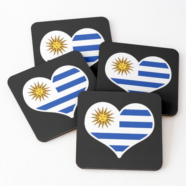 Item preview, Uruguay Flag Heart designed and sold by PKHalford.