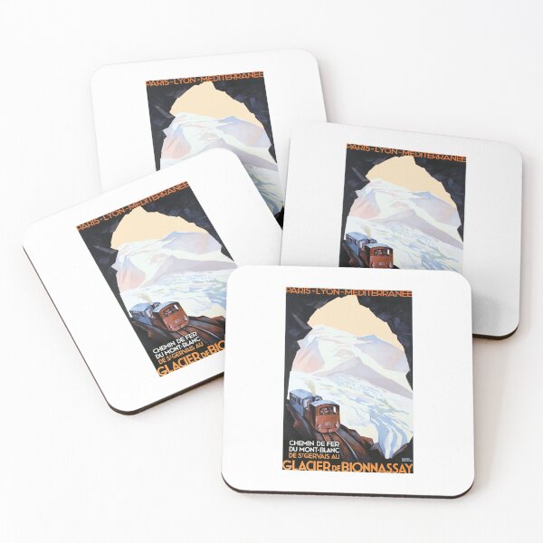 Item preview, 1930 FRANCE Glacier de Bionnassay PLM Travel Poster designed and sold by retrographics.