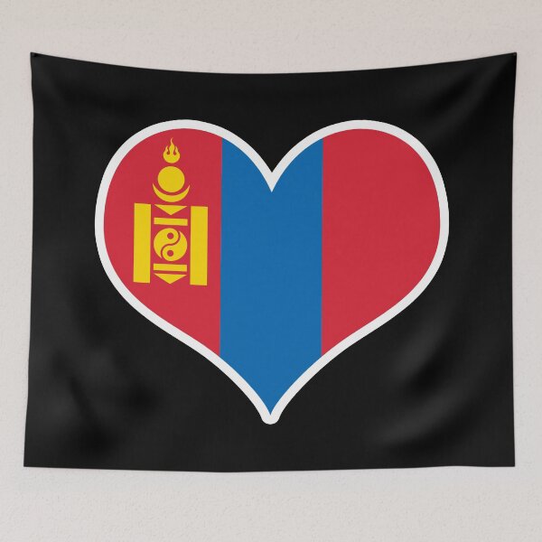 Item preview, Mongolia Flag Heart designed and sold by PKHalford.