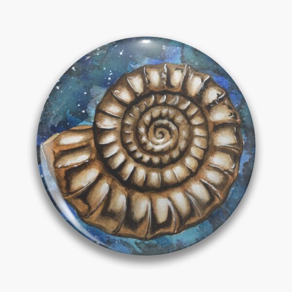 Item preview, Pyrite Ammonite Watercolour  designed and sold by The Gabi Balla.