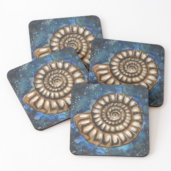 Item preview, Pyrite Ammonite Watercolour  designed and sold by The Gabi Balla.