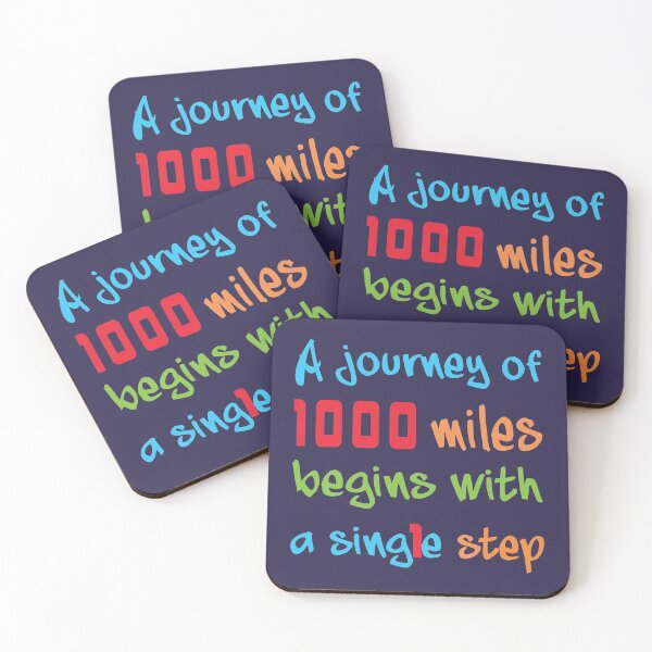 Item preview, A journey of 1000 miles begins with a single step, Motivational quotes, positive words and inspirational sayings for encouraging to do the best in your life. designed and sold by Quotesgallery.