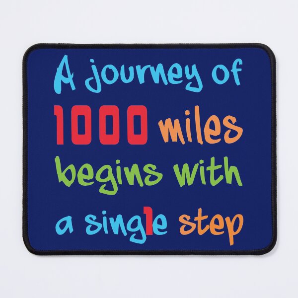 Item preview, A journey of 1000 miles begins with a single step, Motivational quotes, positive words and inspirational sayings for encouraging to do the best in your life. designed and sold by Quotesgallery.