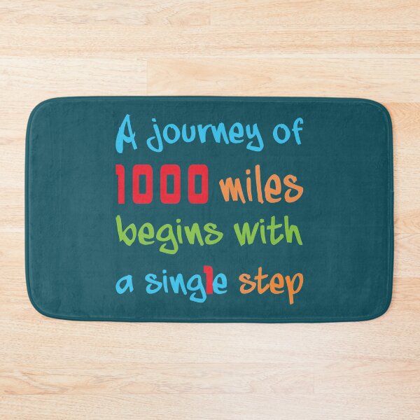 Item preview, A journey of 1000 miles begins with a single step, Motivational quotes, positive words and inspirational sayings for encouraging to do the best in your life. designed and sold by Quotesgallery.