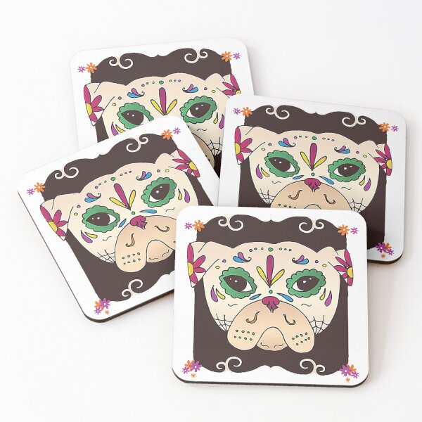 Item preview, Sugar Skull Pug – Day of the Dead designed and sold by Ella1901.
