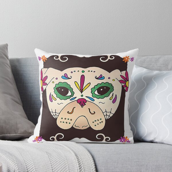 Item preview, Sugar Skull Pug – Day of the Dead designed and sold by Ella1901.