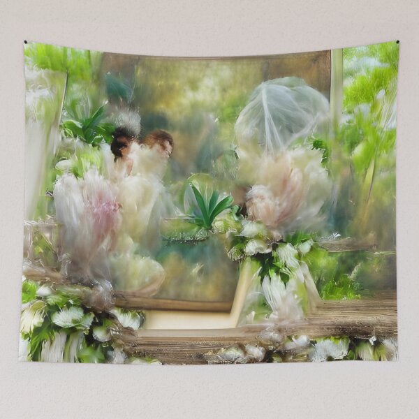 Item preview, Dreamy Botanical Romatic Abstract Floral Watercolor designed and sold by Melissa Park.
