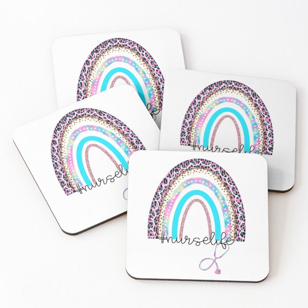 Item preview, Nurse Life Rainbow Pink Purple Blue Leopard Print designed and sold by Sweet-A-Dsignz.