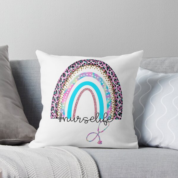 Item preview, Nurse Life Rainbow Pink Purple Blue Leopard Print designed and sold by Sweet-A-Dsignz.