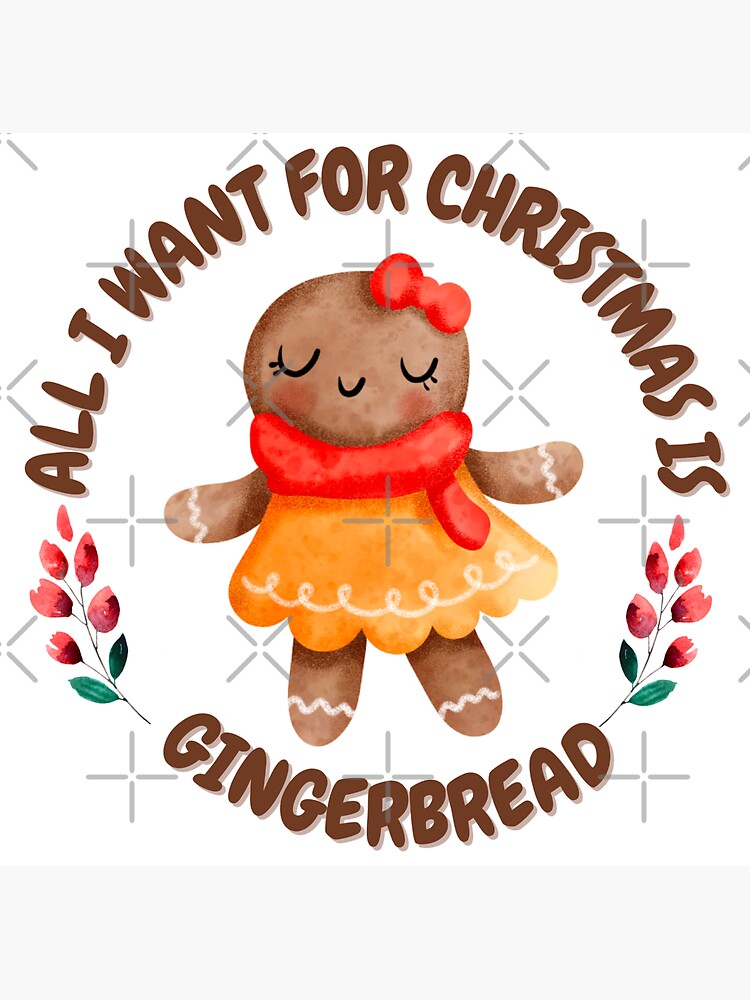 Thumbnail 3 of 3, Magnet, ALL I WANT FOR CHRISTMAS IS GINGERBREAD - Funny Christmas Gift designed and sold by Fatamimosh.