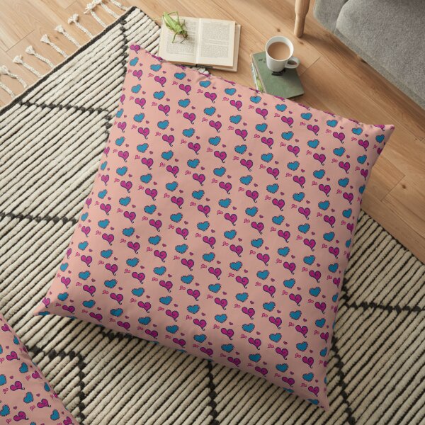 Hearts pattern Floor Pillow