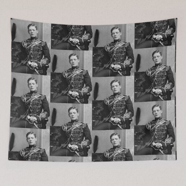 Item preview, Winston Churchill In The Dress Uniform Of The Queen's Own Hussar designed and sold by BritishYank.