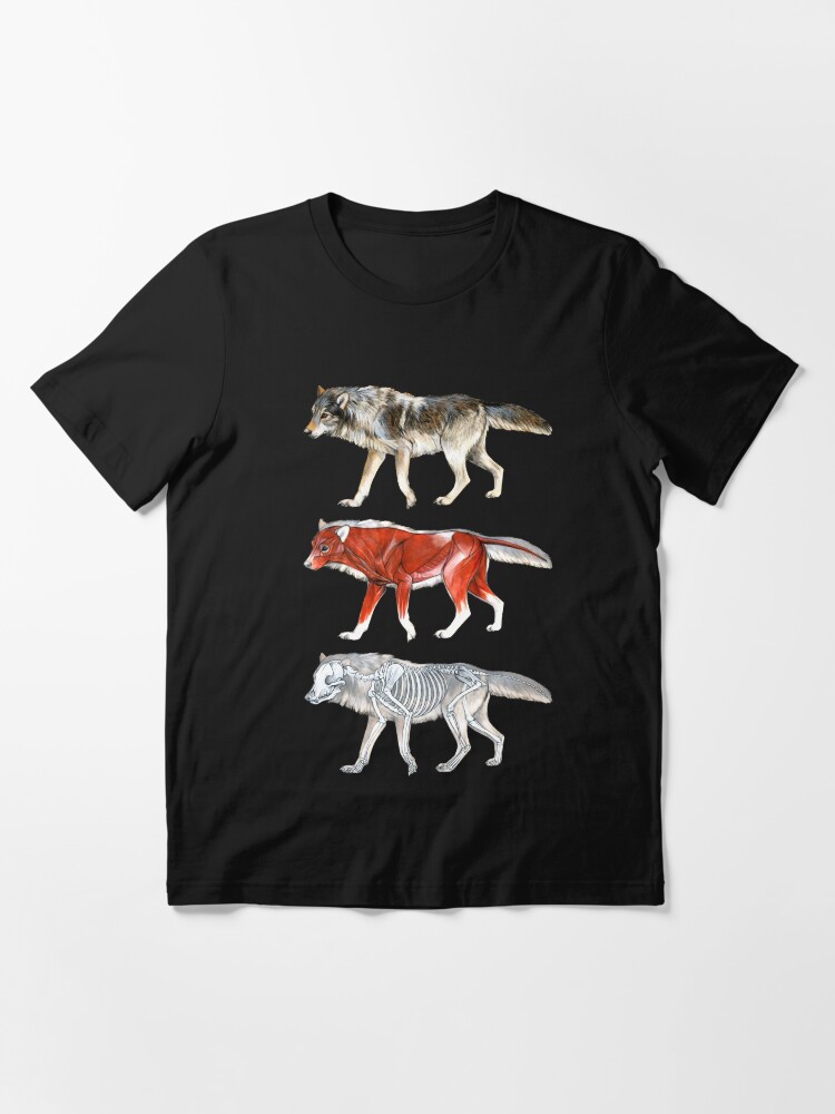 Alternate view of Wolf Anatomy Essential T-Shirt