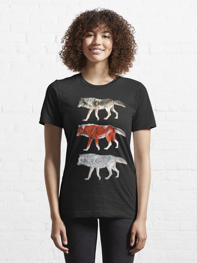 Alternate view of Wolf Anatomy Essential T-Shirt