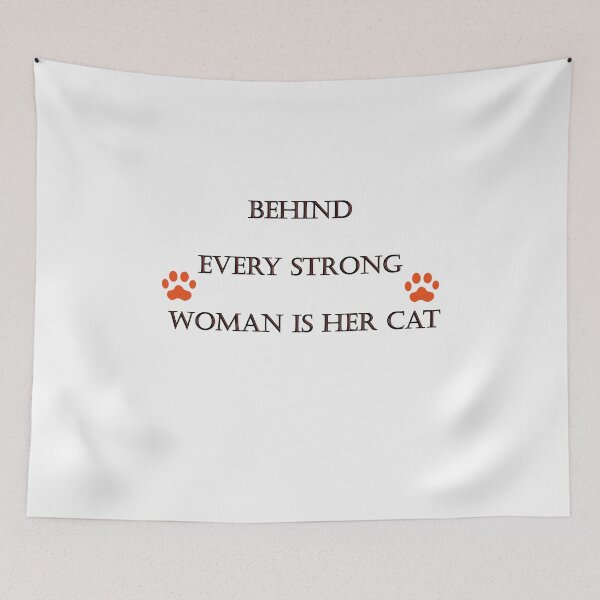 Item preview,  BEHIND EVERY STRONG WOMAN IS HER CAT Mouse Pad designed and sold by Innovational.