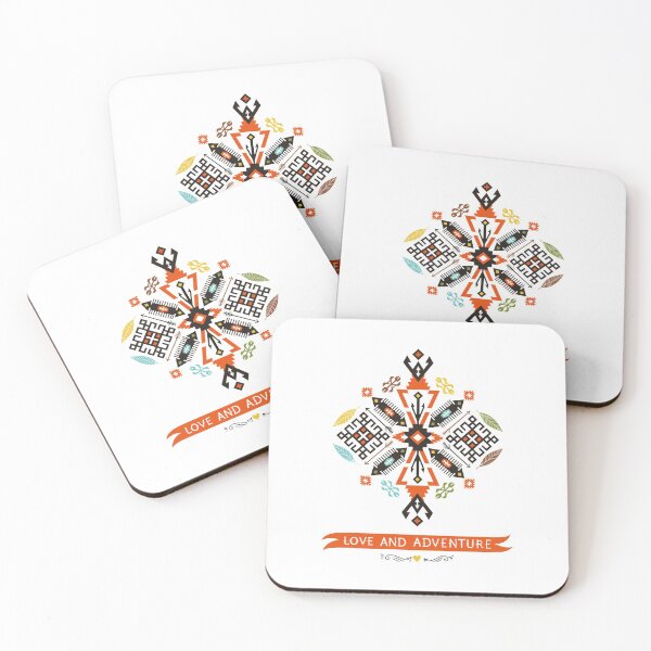 Item preview, Native Decorative Vector Black Orange designed and sold by RoselinLove.