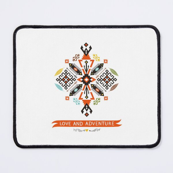 Item preview, Native Decorative Vector Black Orange designed and sold by RoselinLove.