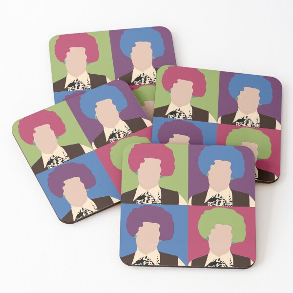 Item preview, Mrs Slocombe Are you Being Served, colourful grid design designed and sold by alteredillusion.