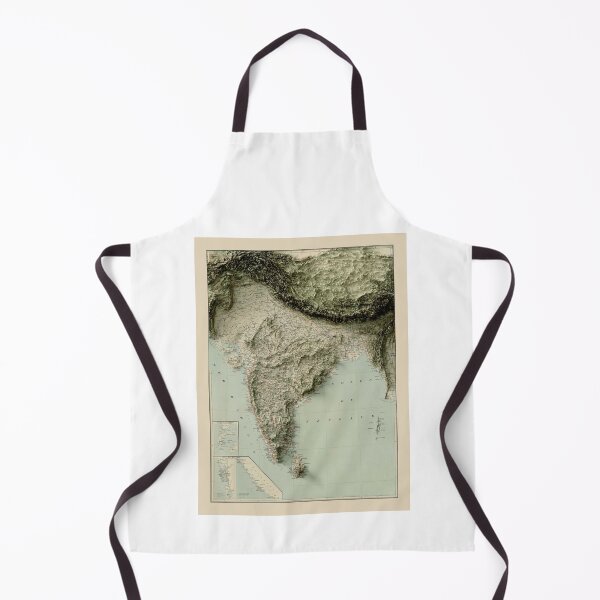 Item preview, 1907 India Relief Map 3D digitally-rendered designed and sold by ThinkAboutMaps.