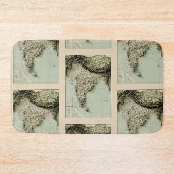 Item preview, 1907 India Relief Map 3D digitally-rendered designed and sold by ThinkAboutMaps.