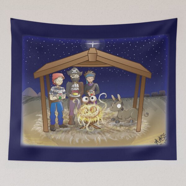 Item preview, The Birth of the Flying Spaghetti Monster designed and sold by NomiBomi.