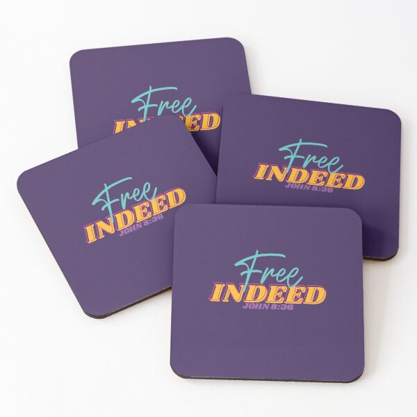 Item preview, John 8:36 Free Indeed Bible Verse designed and sold by garmentoffaith.